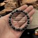 Memory Bracelet – Obsidian & Hematite Beaded Healing Jewelry, Adjustable Elastic String For Protection & Grounding_voghion.com