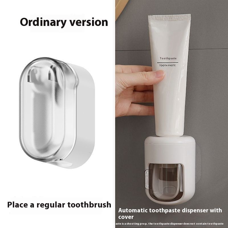 Electric Holder Dustproof With Cover Home No-Drill Wall-Mounted For Children Couples Dormitory Bathroom Toothbrush_voghion.com