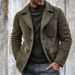 Herrenbekleidung: Militärgrüner Peacoat aus Wollmischung – Slim Fit Freizeitmantel für Herren (S-XXL)_voghion.com