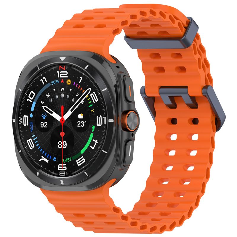 Correa marina original para Samsung Galaxy Watch 7 Ultra de 47 mm, accesorios de correa, pulsera deportiva de silicona, correa para Galaxy Watch Ultra_voghion.com
