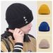 Japaese Style Autum Witer New Ig Kitted Hat Wome Sweet Versatile Fashio Simple Warm Pullover Couple Beaie For_voghion.com