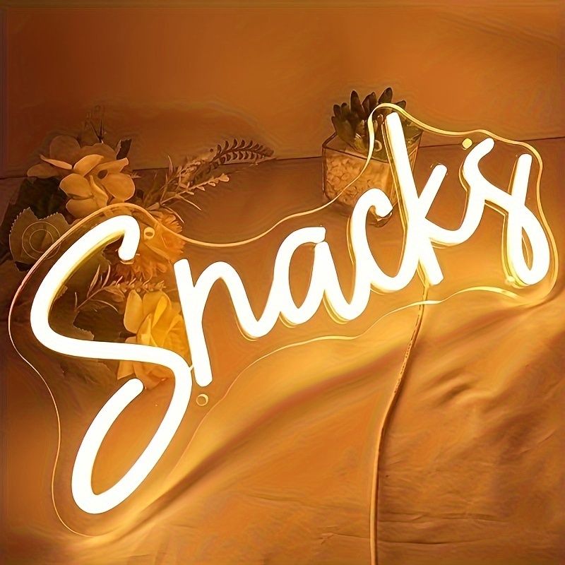 Fashion Snacks LED Neon Tabelalar: USB ile çalışır ve sıcak ışık verir. Kahve dükkanları, pasta/şekerleme barları için idealdir. Ev dekorasyonu, düğünler, doğum günleri ve partiler için uygundur._voghion.com