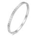 Bracciale ovale in acciaio inossidabile da 4 mm di larghezza con motivo a rombo inciso e pietre di zircone per donna_voghion.com