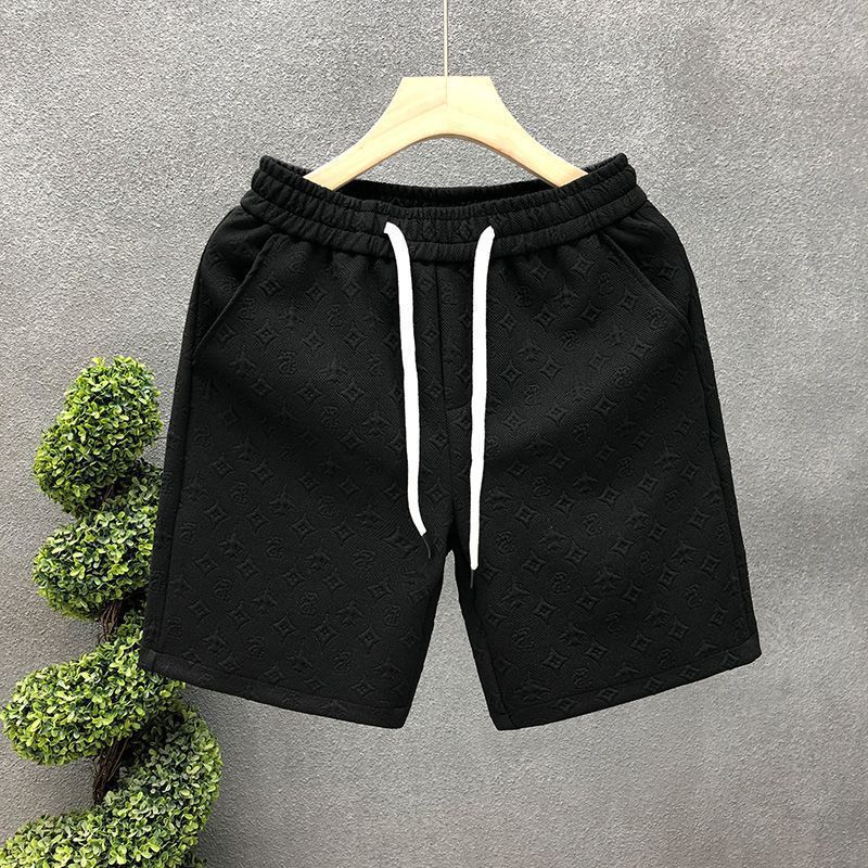 Men's Clothing Light Luxury Style White Jacquard Shorts Men's Summer Trendy Brand Shorts 2024 New Men's Half Pants_voghion.com