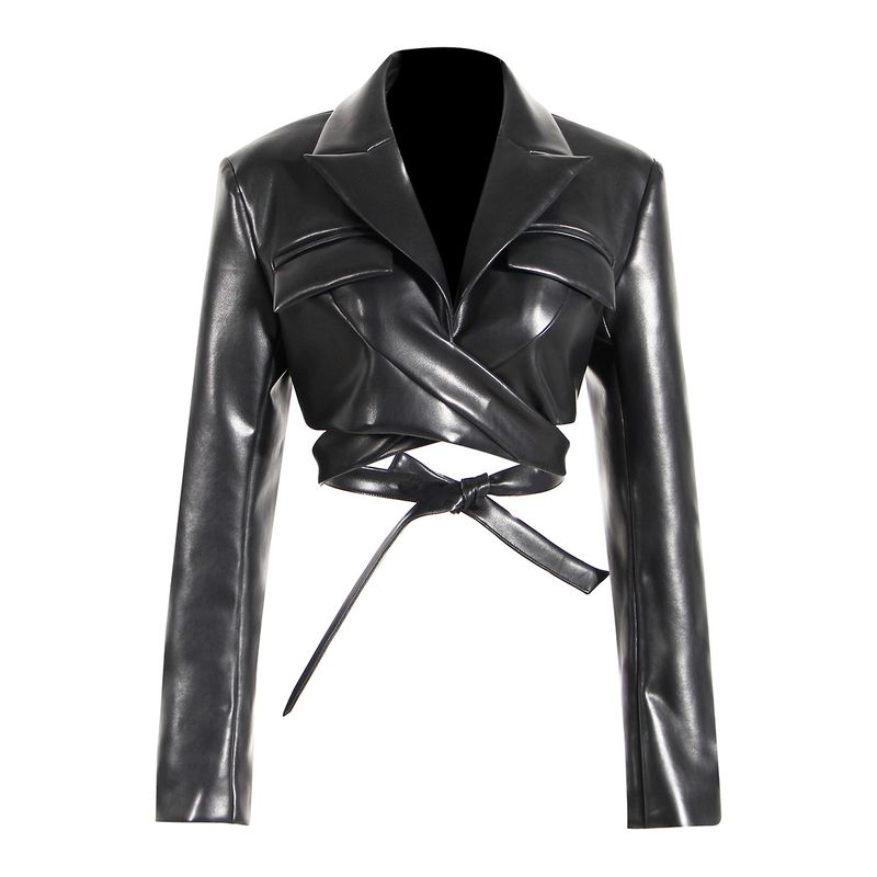 Mini abito stile regina 2025 con scollo a V, spalline incrociate, cintura in vita, petto scoperto, pantaloncini in similpelle a maniche lunghe_voghion.com