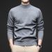 Maglione semi-dolcevita da uomo slim fit – Pullover essenziale in maglia autunnale, strato di base morbido ed elegante per abbigliamento casual_voghion.com