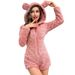 Thickened Plush One-piece Comfortable Pajamas For Women In Autumn And Winter_voghion.com