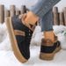 Damen-Wintersneaker mit Plüschfutter, dicker Gummisohle, niedrigem Absatz, rutschfester Passform, bequeme Stiefel mit runder Zehenpartie._voghion.com