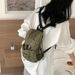 Flip-Top Magnetic Buckle Backpack Fall/Winter New Casual Pleated Backpack Stylish And Versatile_voghion.com
