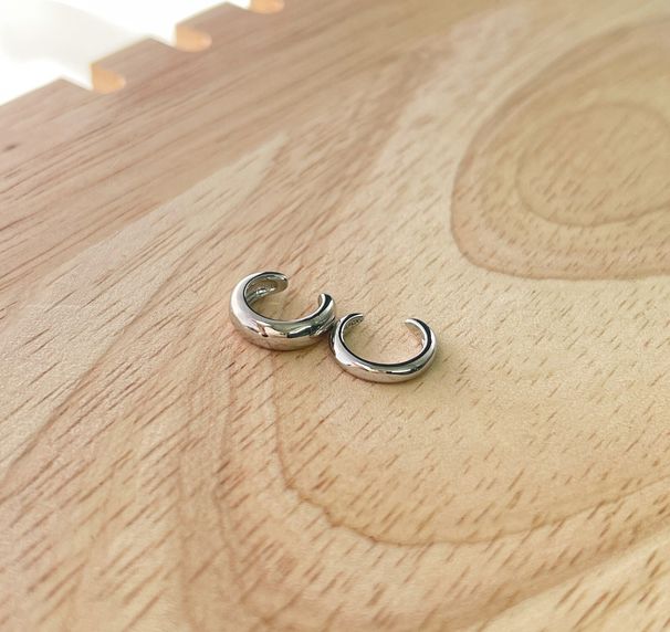 Orecchini a polsino senza foro per donna e ragazza, placcati in argento sterling 925, piccoli, regalo F36_voghion.com