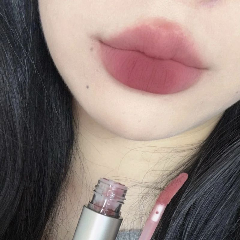 Waterdichte Veet Matte Nude Brown Lipgloss Lasting Stickless Cup Nude Red Vloeibare lippenstift Koreaanse cosmetica_voghion.com