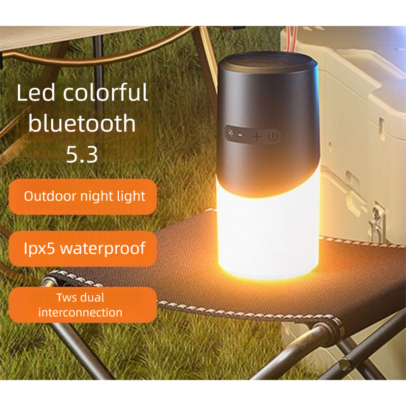 Altoparlante subwoofer portatile Yaqishi Bluetooth per esterni, wireless, da campeggio, con luce di atmosfera, suono di alta qualità, per la casa_voghion.com