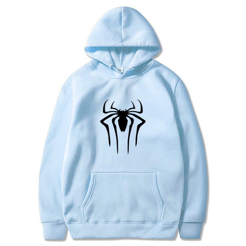 Abbigliamento maschile Felpa con cappuccio con stampa ragno gotico streetwear retrò hip-hop punk divertente_voghion.com