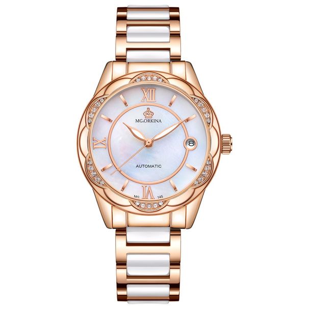 Originalhersteller von mechanischen Uhren, Live-Streaming von Internet-Prominenten, gleiches Modell wie die Ouqina-Uhr, vollautomatische, wasserdichte Damenuhr mit Hohlkammern_voghion.com