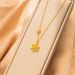 New snowflake pendant necklace, titanium steel minimalist niche design, gold-plated women's collarbone chain_voghion.com