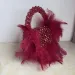 Handmade Small Green Bead With Feather Vacation Beading Handbag Deigner Beaded Ladie Party Bag Top-Handle Phone_voghion.com