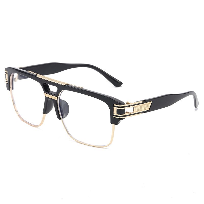 Unisex Metal hinged outdoor sports sunglasses Men's square frame retro trend sunglasses Women's fashion cool glasses_voghion.com