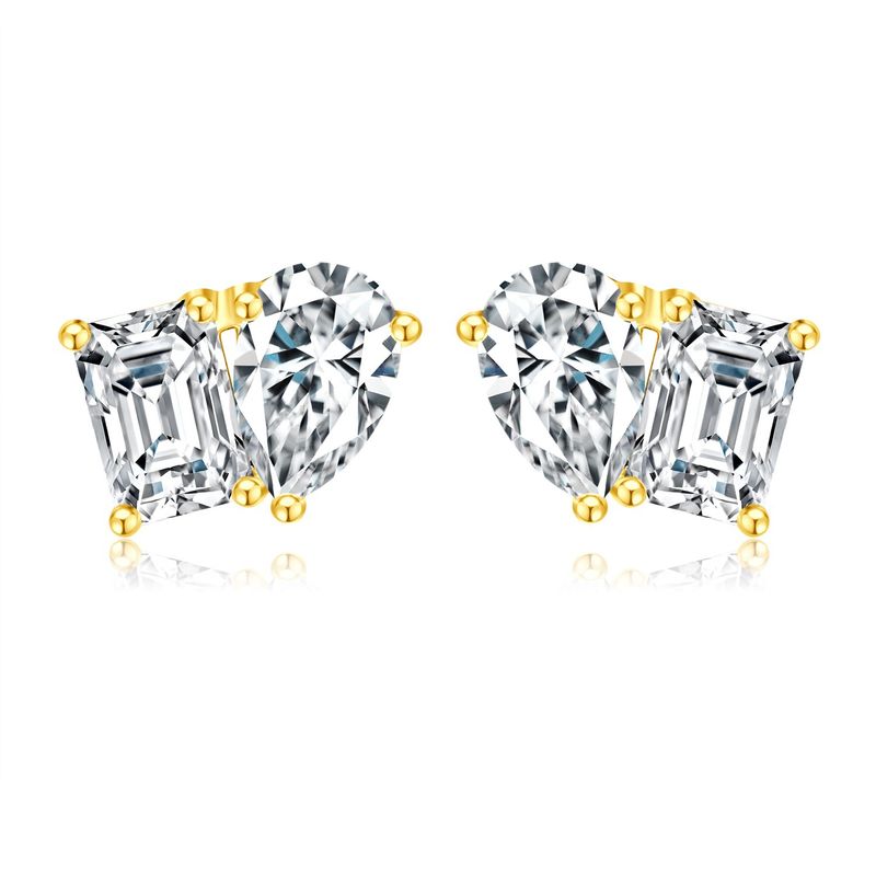 High End Jewelry Gold Earrings Inlaid With Cultured Diamonds Popular In Europe And The United States Y@M You And Me Gold Diamond Earrings For Women_voghion.com