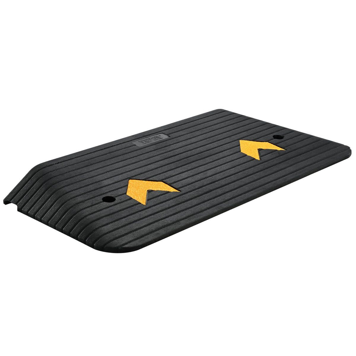 VEVOR Upgraded Rubber Threshold Ramp, 3" Rise Door Ramp With 1 Channel, Natural Rubber Car Ramp With Non-Slip Textured Surface, 33069 Lbs Load Capacity Curb Ramp For Wheelchair And Scooter_voghion.com