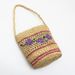 Cylinder Single Shoulder Small Flower Embroidery Raffia Handmade Woven Vacation French Style Handbag Beach Bag_voghion.com