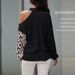 Early Autumn Casual Women's Long Sleeve Hollow Out Off-Shoulder Base Shirt Half High Collar_voghion.com