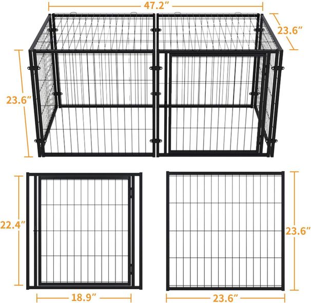 Heavy Duty House Small Medium Large Dog Puppy Cage Pet Fence Yard_voghion.com