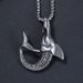 Nieuwe Noordse mythische haaivormige titanium stalen herenhangerketting_voghion.com