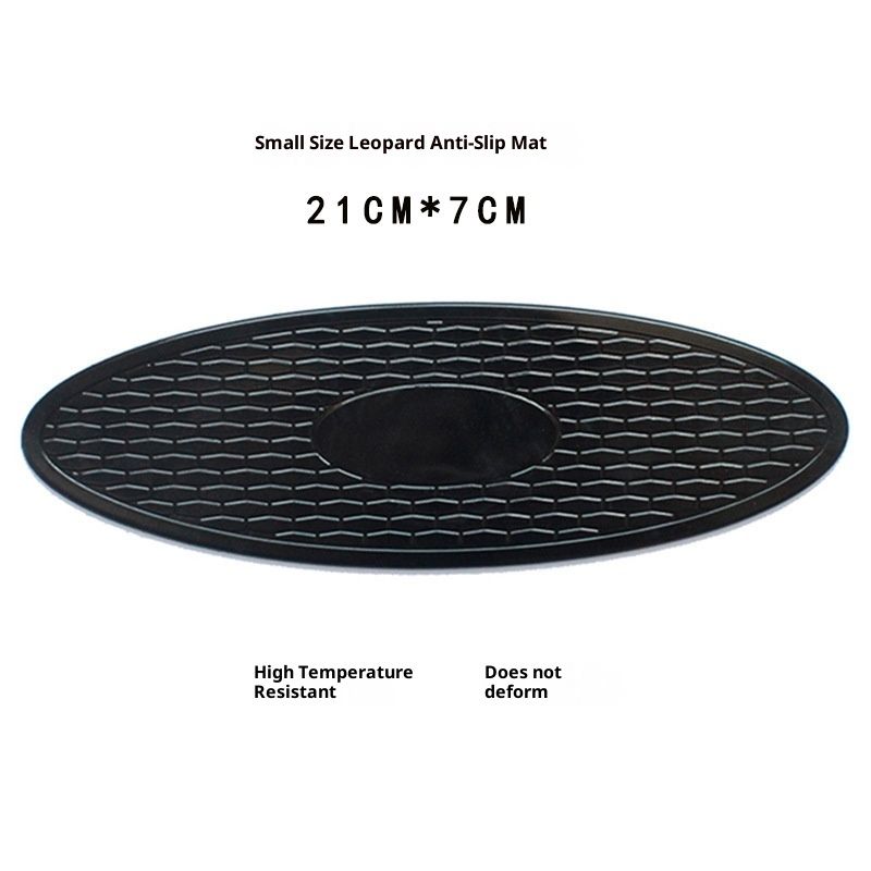 Tappetino antiscivolo per auto con motivo leopardato, piccolo Deng, grande Deng, in silicone spesso, per riporre accessori e decorazioni_voghion.com