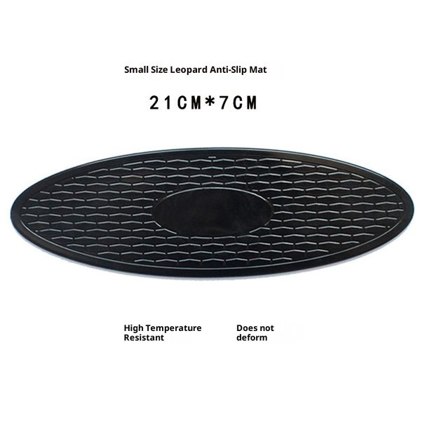 Tappetino antiscivolo per auto con motivo leopardato, piccolo Deng, grande Deng, in silicone spesso, per riporre accessori e decorazioni_voghion.com