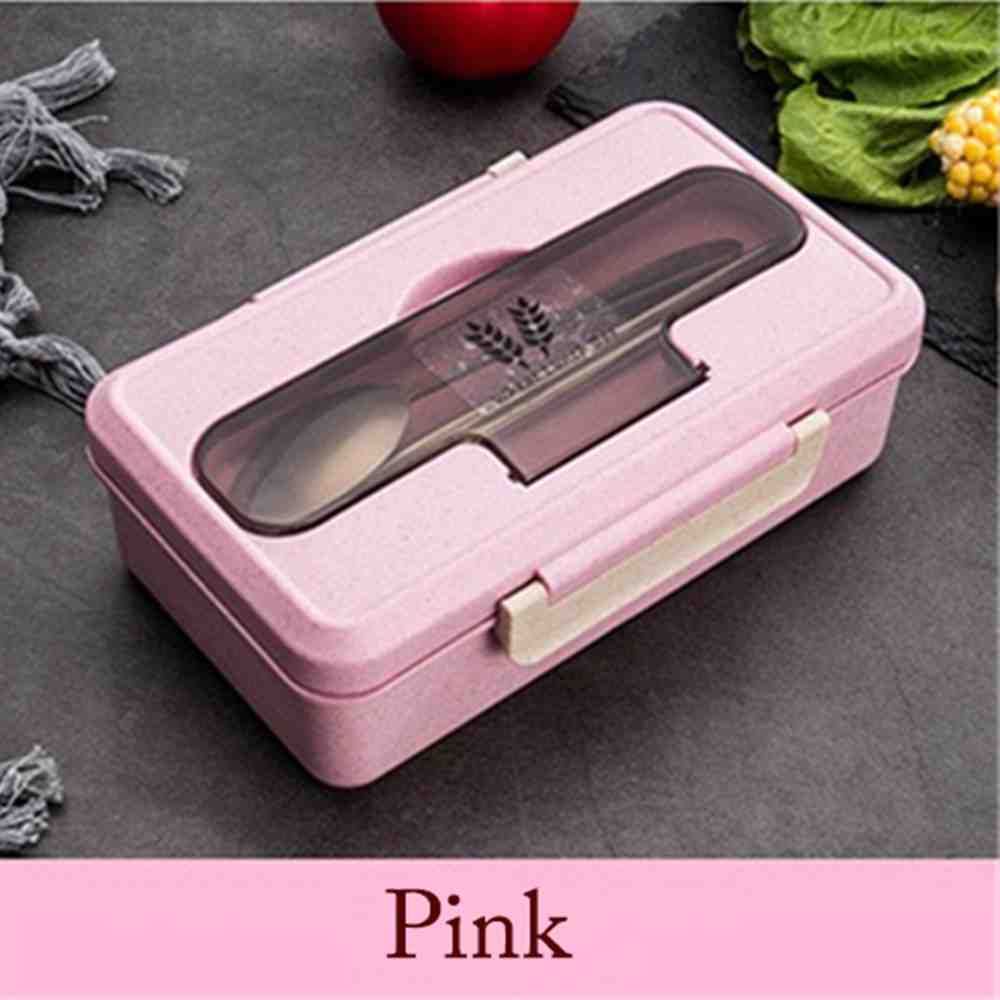 2er-Pack auslaufsichere Lunchboxen, tragbar, ideal zum Wandern, Campen, für Büro und Schule. Mikrowellengeeignet, hält Speisen frisch. Inklusive Geschirr und Bento-Box._voghion.com