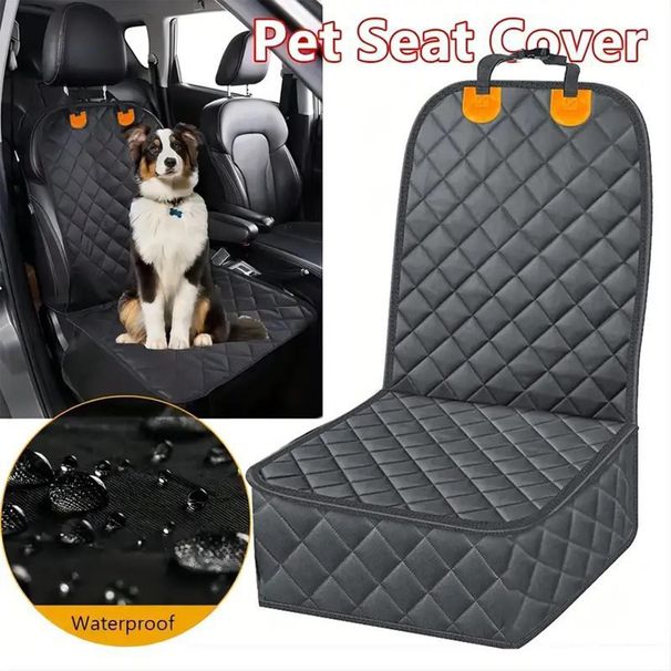 Waterproof Front For Dogs Passenger Protector Scratch-Proof Anti-Slip Pet Safety Travel Car Seat Cover_voghion.com