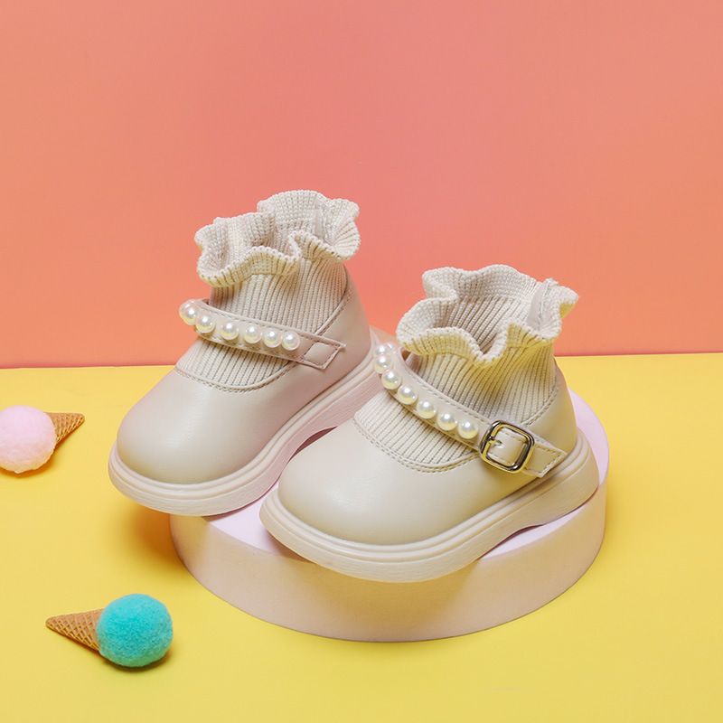 Autumn/Winter Girls' Princess Leather Shoes Baby Girls' Soft Soles And Fleece Toddler Shoes Ankle Boots_voghion.com