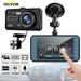 Enregistreur vidéo de voiture Dash Cam double objectif HD 1080P Auto Digital 4'' IPS écran tactile DVR caméra G-Sensor WDR voiture DVRS Dashcam caméra_voghion.com