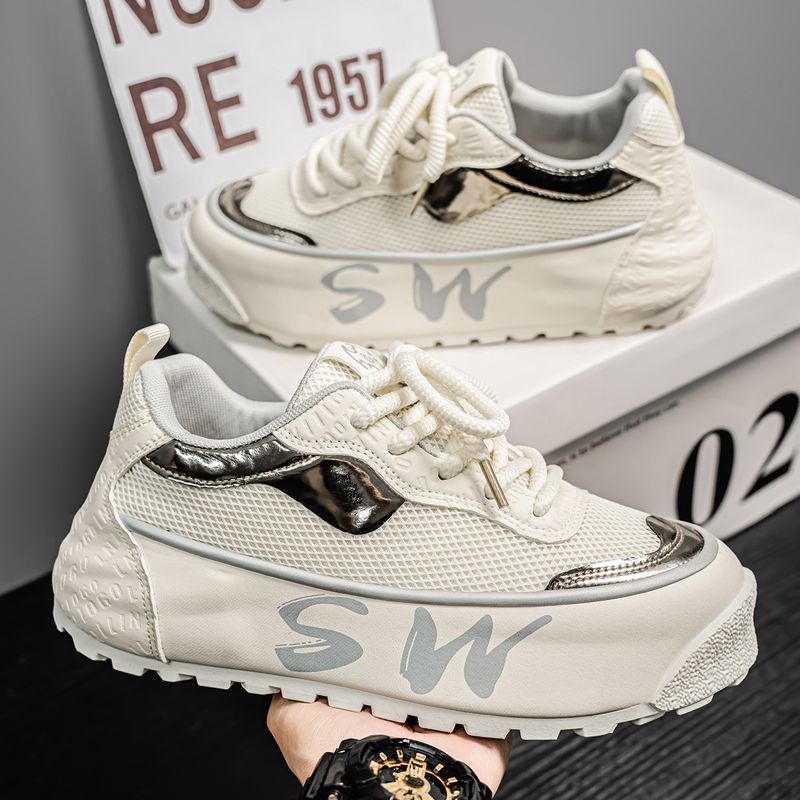 Men's Shoes Spring New Style Bottom Trend Versatile Sports Thick Sole Daily Leisure Sports Thick Sole Dad Fashion Shoes_voghion.com