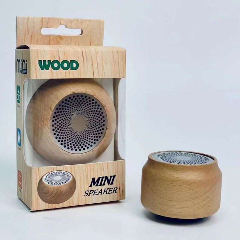 Wooden Bluetooth Speaker - Portable Mini Speaker With Deep Bass & Retro Design (Handcrafted Solid Wood, Wireless Audio Gift)​_voghion.com