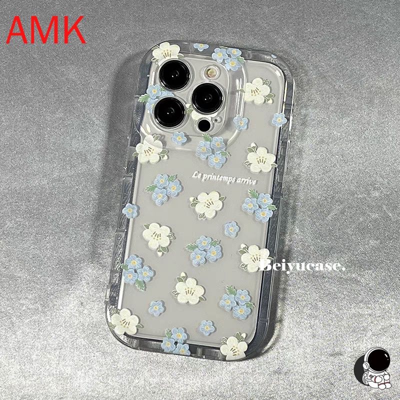 Airbag case Redmi note 12 11T 11 10 8 9 PRO PLUS 11S 10S 9S 9T 12C 11A 9A 9C 10A clear aesthetic Quicksand flower Camera lens protection Soft Case_voghion.com