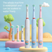 TORLAR Rotating Soft-Bristled Children's Electric Waterproof Round Head Smart Toothbrush USB C Charging With Stickers_voghion.com