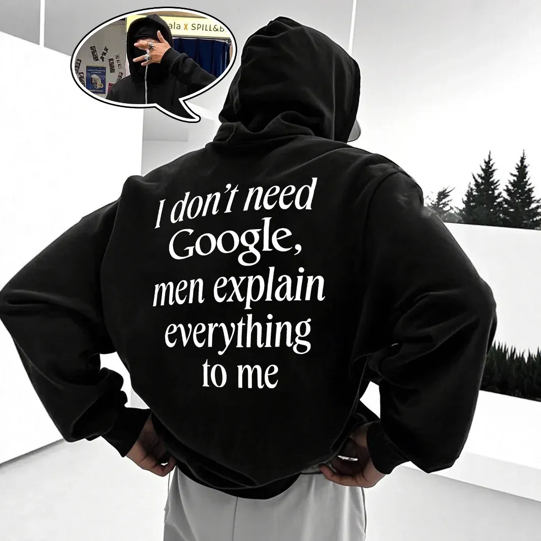 230 g Polyester Herren-Kapuzenpullover im Street-Style mit Doppelkragen, Barak-Buchstabendruck, modisches, personalisiertes Sweatshirt vom Festlandchinesen_voghion.com