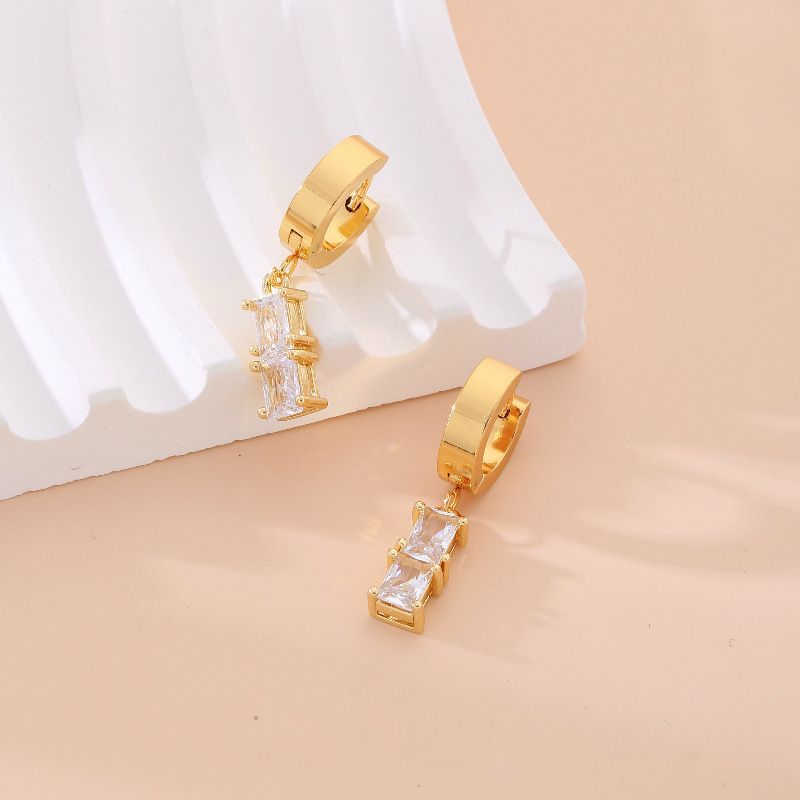 Ruose gioielli vendita calda orecchini pendenti in zircone hip hop gioielli alla moda cool street bambù fibbia orecchio in acciaio inossidabile_voghion.com