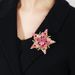 Broche Pentagrama Temperamento Azul Rosa Mudança Gradual Rosa Flor Corsage Mulher_voghion.com
