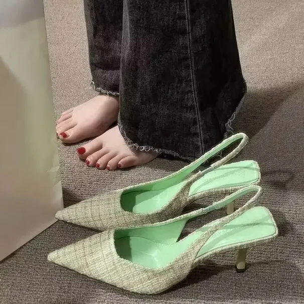 Designer For Women 2024 New Summer Quality High Heels Design Sense French Fashion Sandals Temperament Niche Single Shoe_voghion.com