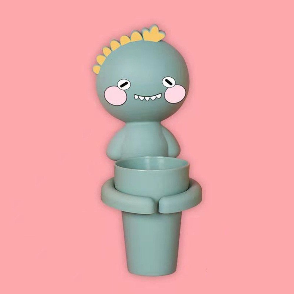 Porta spazzolino da denti per bambini, mensola da parete per neonati, tazza per collutorio, set per lavaggio di tazze per spazzolino da denti con simpatici cartoni animati_voghion.com