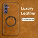 Luxuriöse Handyhülle aus PU-Leder für S24 Ultra/S24+/S23Plus/S22/S21Fe/S20/Note10/Note20, Magnethalterung, Autohalterung, Schutz, hohe Qualität_voghion.com