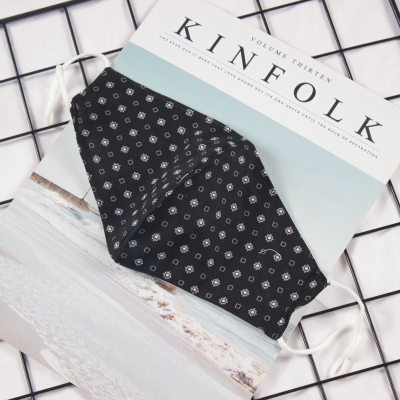 Mascherina antipolvere regolabile a doppio strato per uomini e donne, in tessuto stampato alla moda per adulti_voghion.com