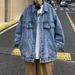 Häre Kleeder Vibe Héichwäerteg Katzeklauen Moud Niche High End Denim Jacket Männer Schéin High Street Retro Jacket Trend_voghion.com