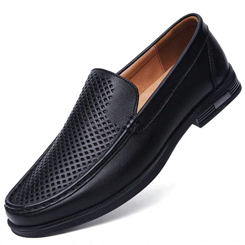 Herren Usmarke Slipper aus echtem Leder Neue Freizeitschuhe für Herren Designer Mokassins Heißer Verkauf Drive Schuhe_voghion.com