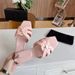 2025 New Fashion Versatile Classic Slippers Sandals Cross Thick Heel Denim Fabric Ostrich Pattern Open Toe_voghion.com