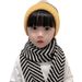 Sciarpa per bambini autunno inverno ragazzi e ragazze a righe moda cappello lavorato a maglia elegante set 2 pezzi versione coreana trendy_voghion.com