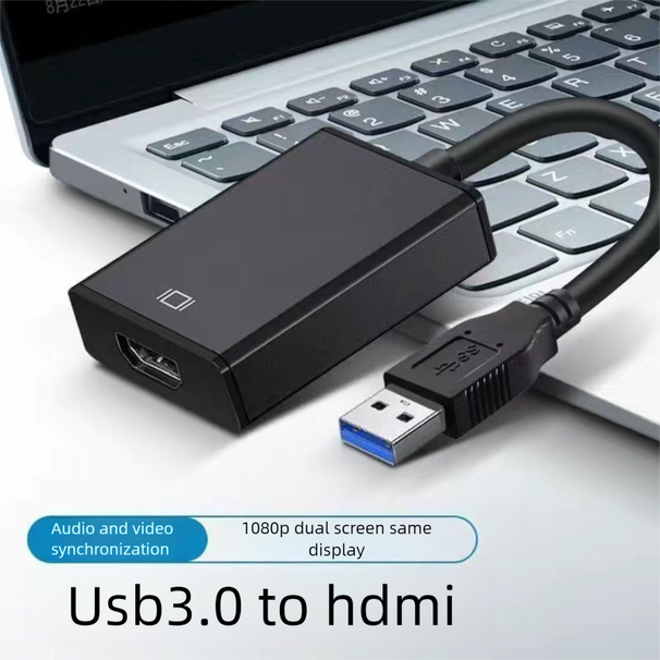 USB3.0 HDMI Converter 1080P HD Audio Sync For Computer Laptop To Projector Monitor_voghion.com