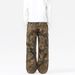 Hue Hue JIAMU Branch Camouflage Ins Cargo American Vintage Design Loose Outdoor Casual Pants Printed Relaxed Fit_voghion.com